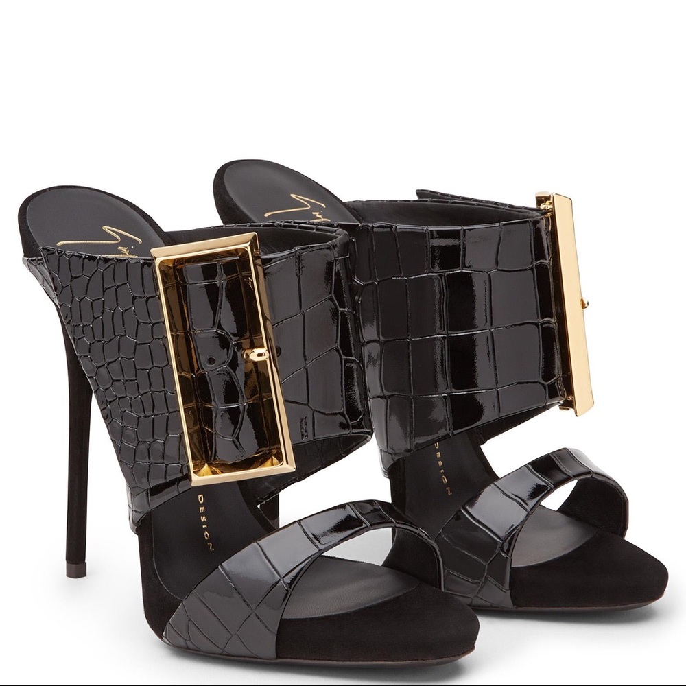 Giuseppe Zanotti Gold Buckle Heels